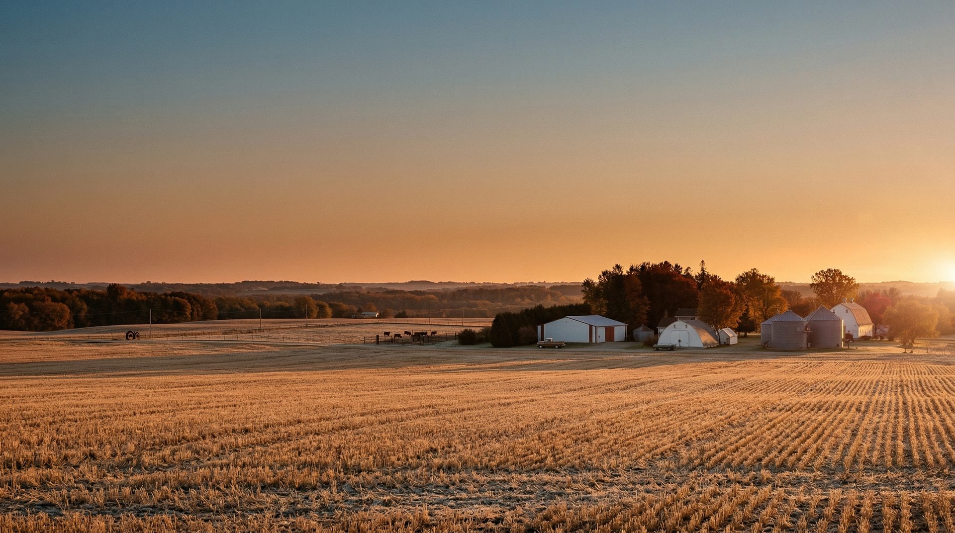NorthStar Quail Farm at sunset